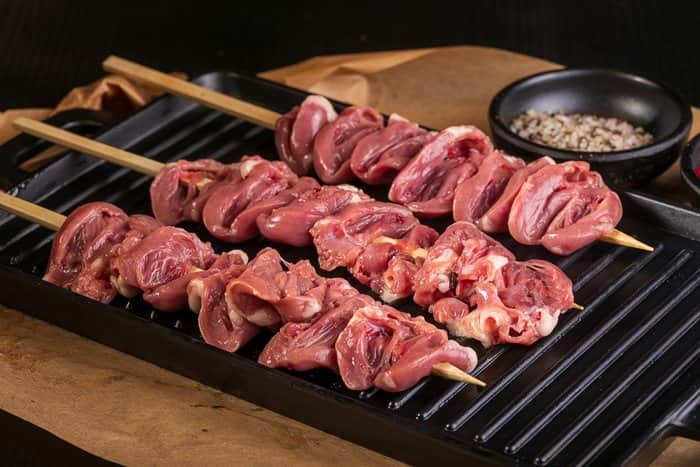 שיפודי לבבות עוף (קפוא עבודת יד) פתוח ונקי